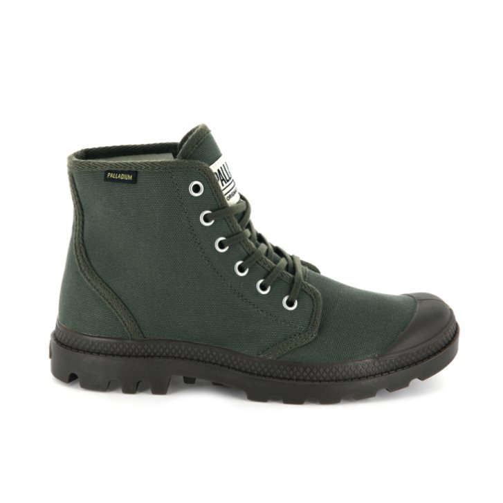 Baskets Palladium Pampa Hi Originale High Tops Femme Vert Olive | FR BWE740R